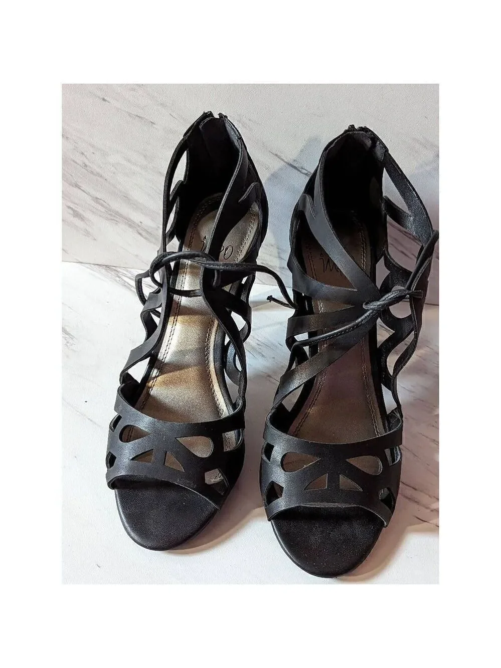 Impo Women's Black Heeled Sandals Size 9